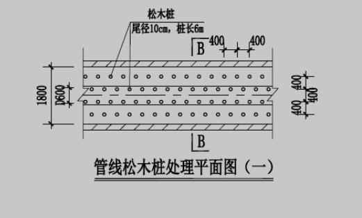 管線松木樁處理平面圖